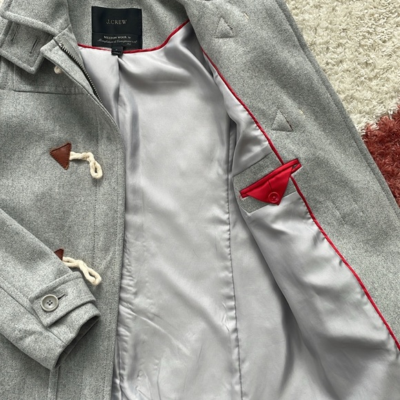 J. Crew Women's Wool Blend Melton Toggle Coat Jacket in Grey - Picture 7 of 8